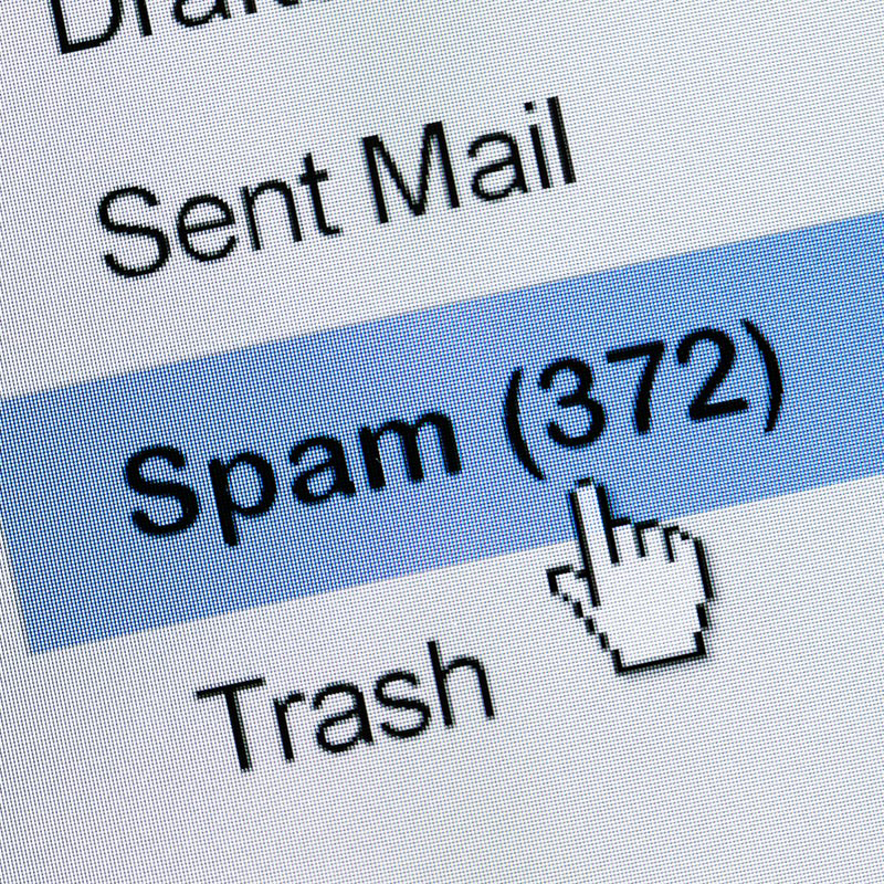 Spam e-mails in omloop