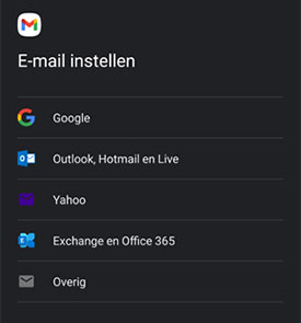 gmail op android overig