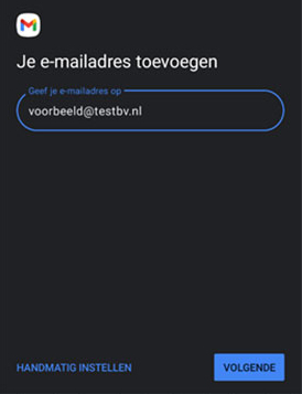 gmail op android emailadres