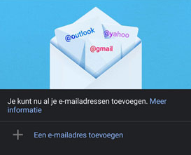 gmail op android email adres toevoegen