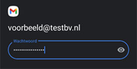 gmail op android vul wachtwoord in