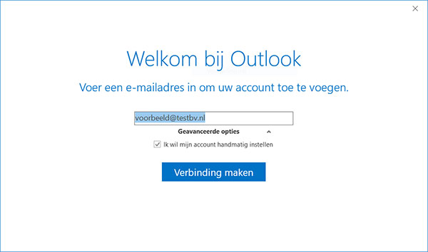 E-mail instellen Outlook 2019 - 01