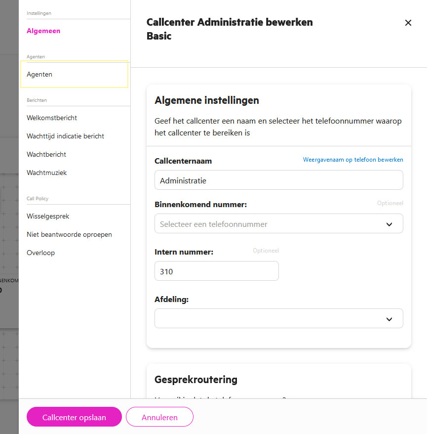 Onebase - agent toevoegen aan callcenter 05