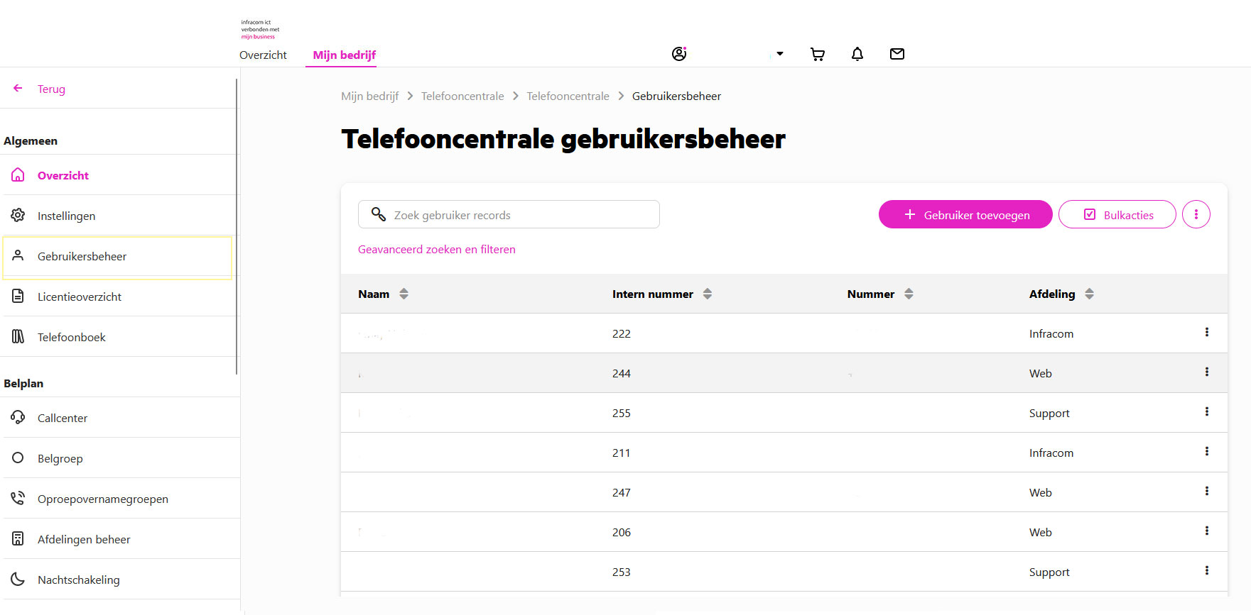 Telefoonnaam wijzigen - zoek gebruiker 02