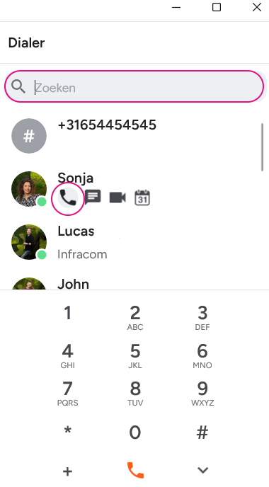Bellen met Xelion 06a