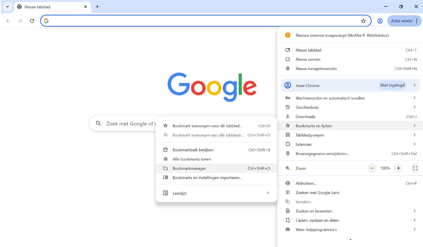 importeren exporteren chrome favorieten 01