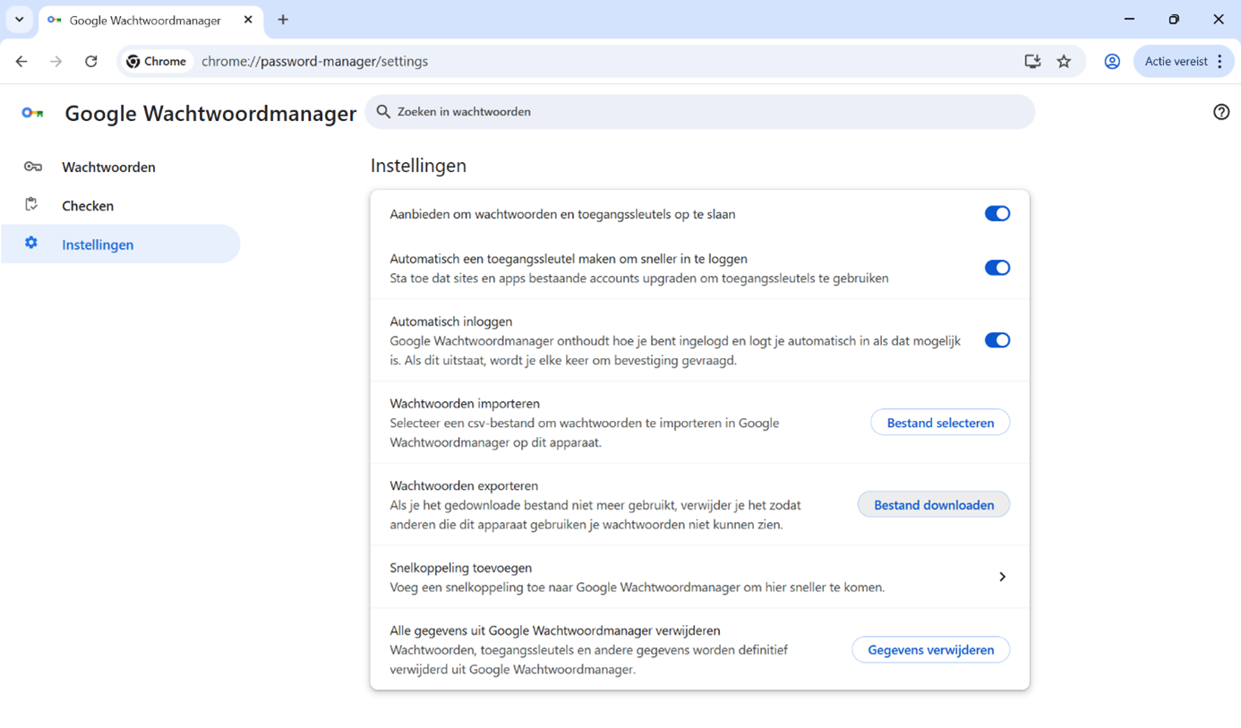 Wachtwoorden exporteren chrome 01