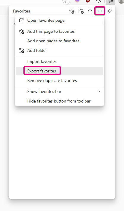 Export 2 exporteren favorieten Export 2 exporteren favorieten
