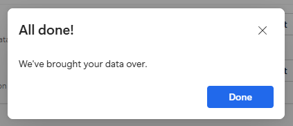 Import gelukt Import gelukt